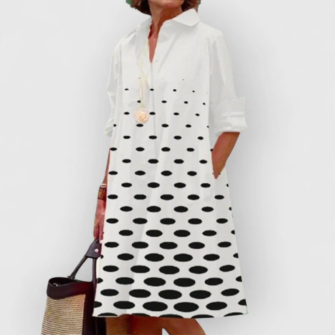Lydia | Stylish patterned white dress
