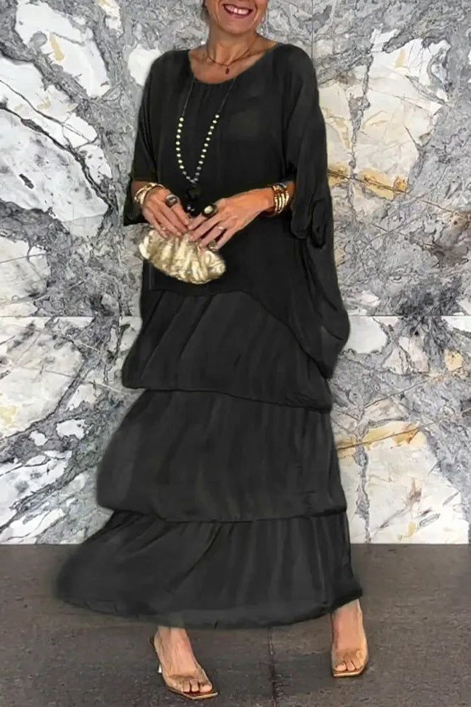 Layered Dress Nora - Black