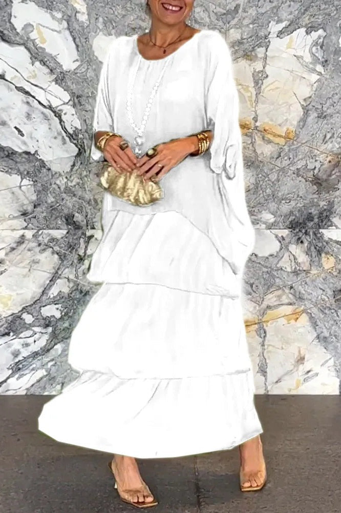 Layered Skirt Nora - White