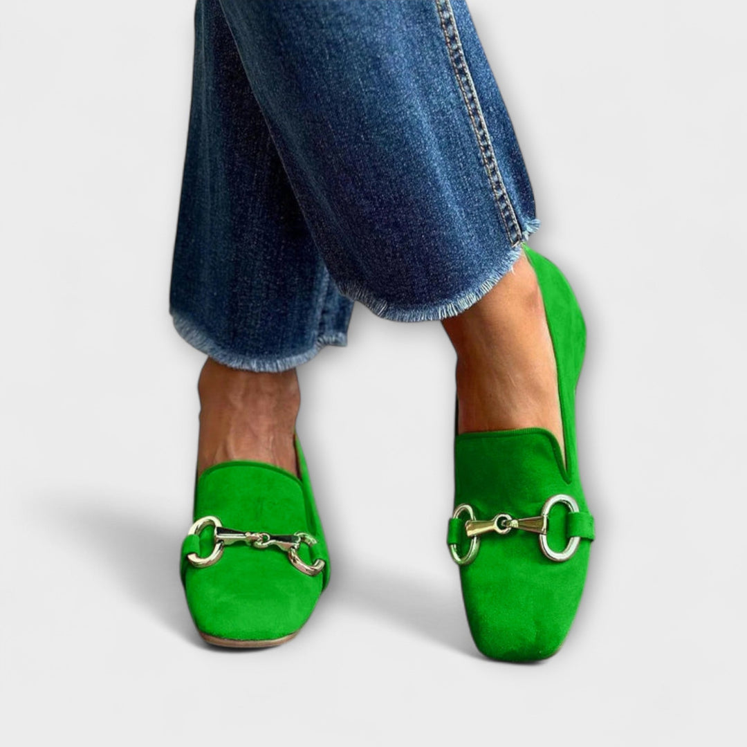 Aliah - Keyhole and Buckle Strap Slippers