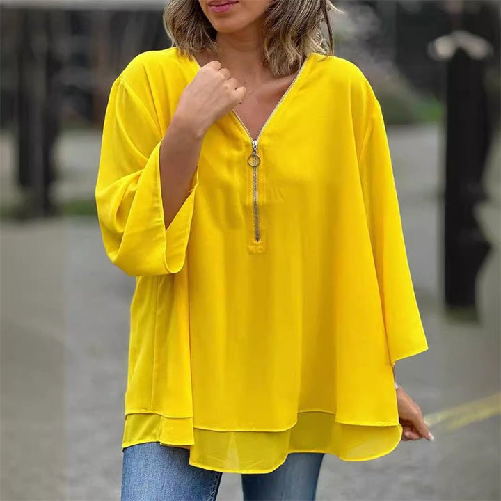 Lorelai | Comfortable Zipper Blouse