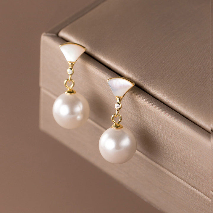 Lyca™ - Fashionable Gold Pearl Earrings