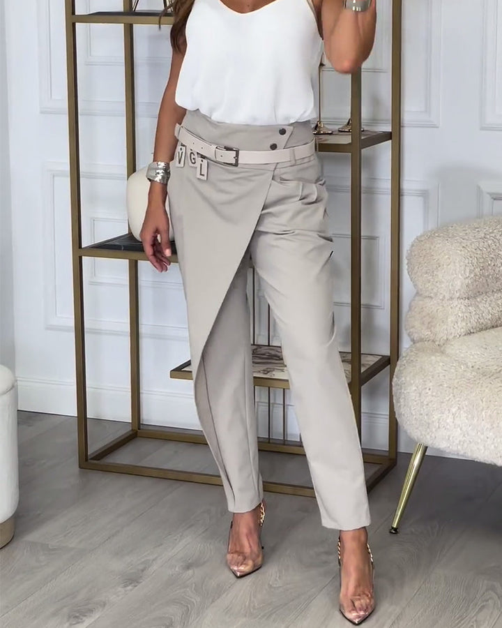 Cora™ - Patchwork Pants with Belt