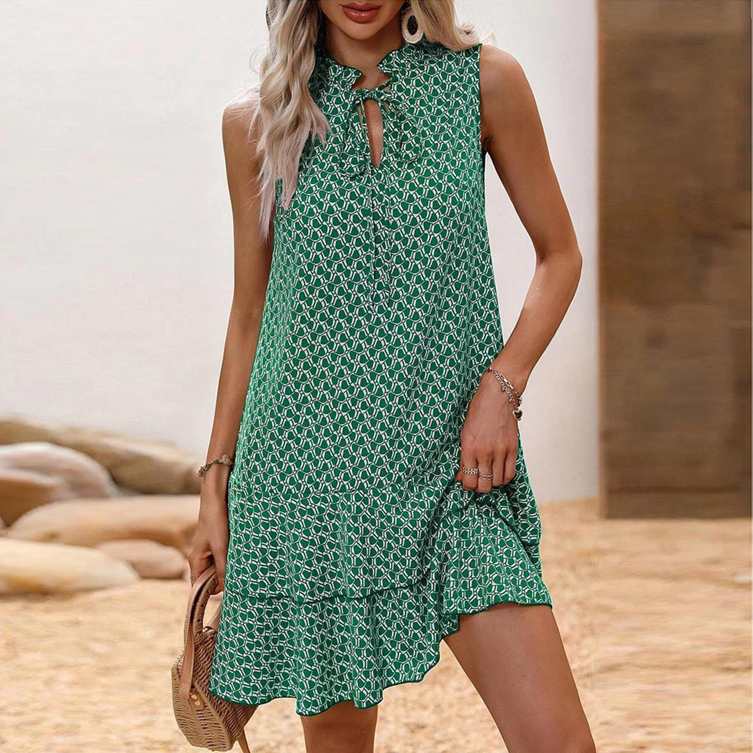 Lidia™ Elegant Sleeveless Dress with V-Neck