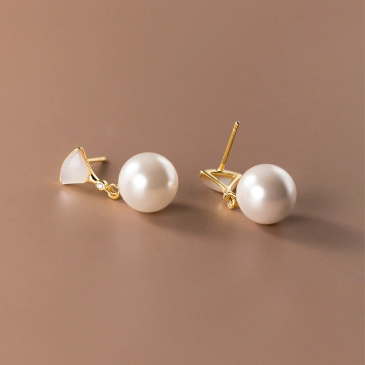 Lyca™ - Fashionable Gold Pearl Earrings