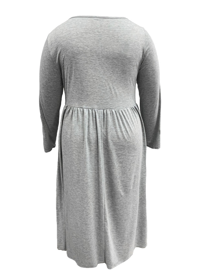 Lucile™-PLUS SIZE-Long Sleeve Dress