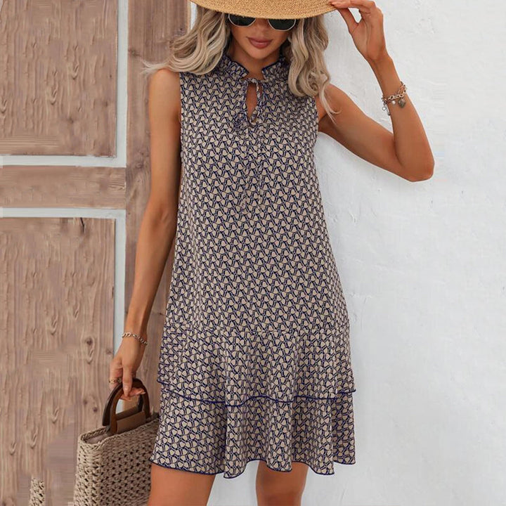 Lidia™ Elegant Sleeveless Dress with V-Neck