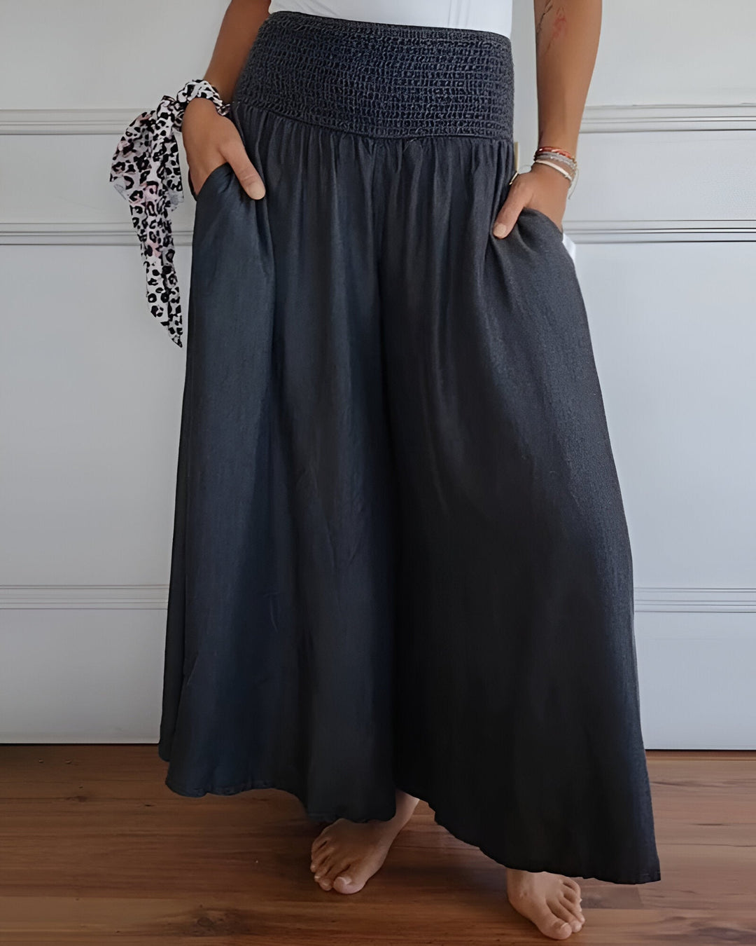 Éléonore™ - Elastic Fashionable Loose Pants with Pockets