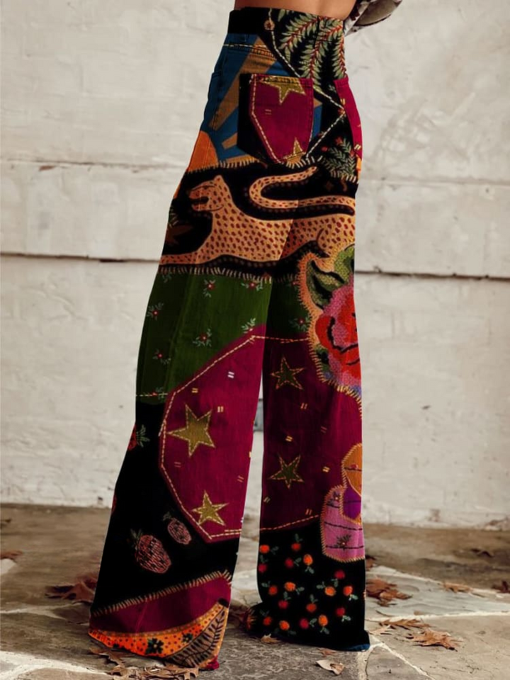 Teresa | Vintage Bohemian Wide Leg Pants