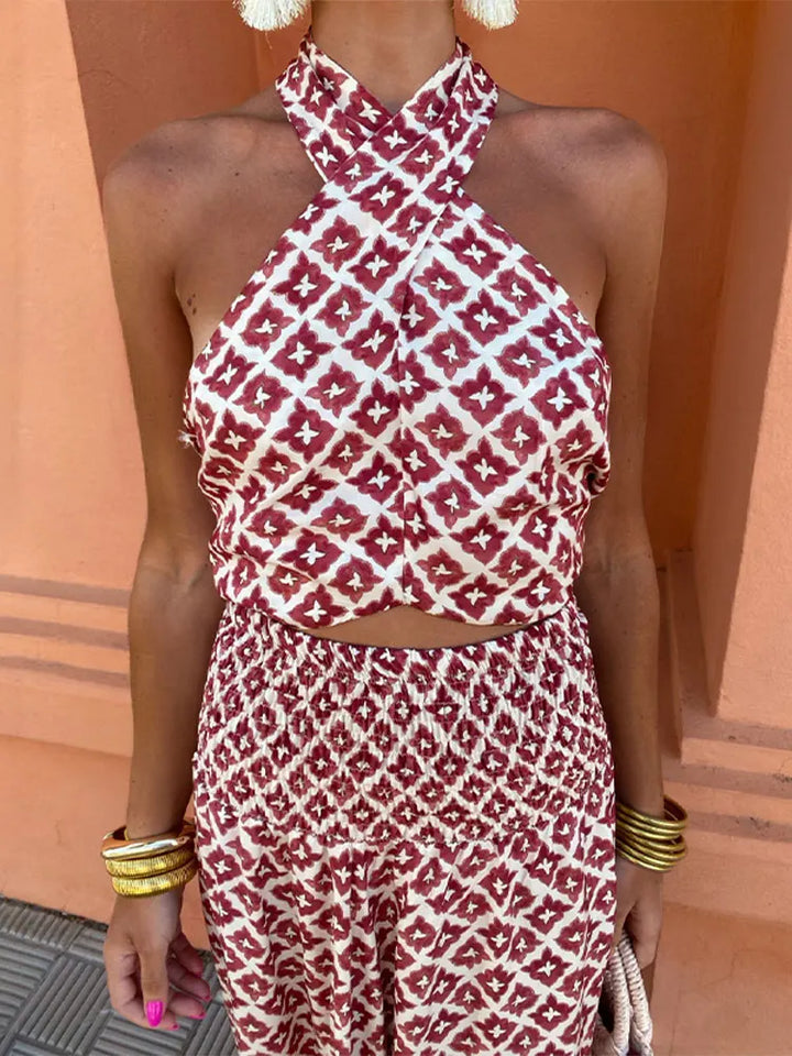 Mickay™ | Elegant Draped Midi Dress with Off-Shoulder Design