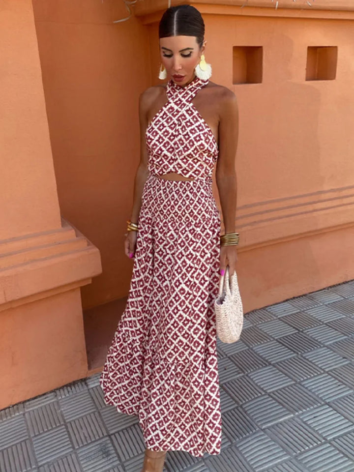 Mickay™ | Elegant Draped Midi Dress with Off-Shoulder Design