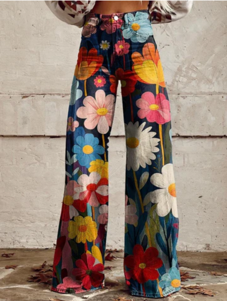 Bohemian Wide Leg Trousers