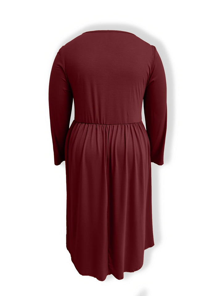 Lucile™-PLUS SIZE-Long Sleeve Dress