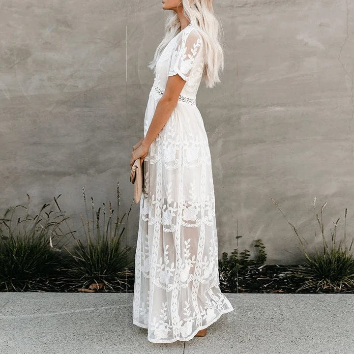 Anika™ | Ibiza Style Lace Maxi Dress