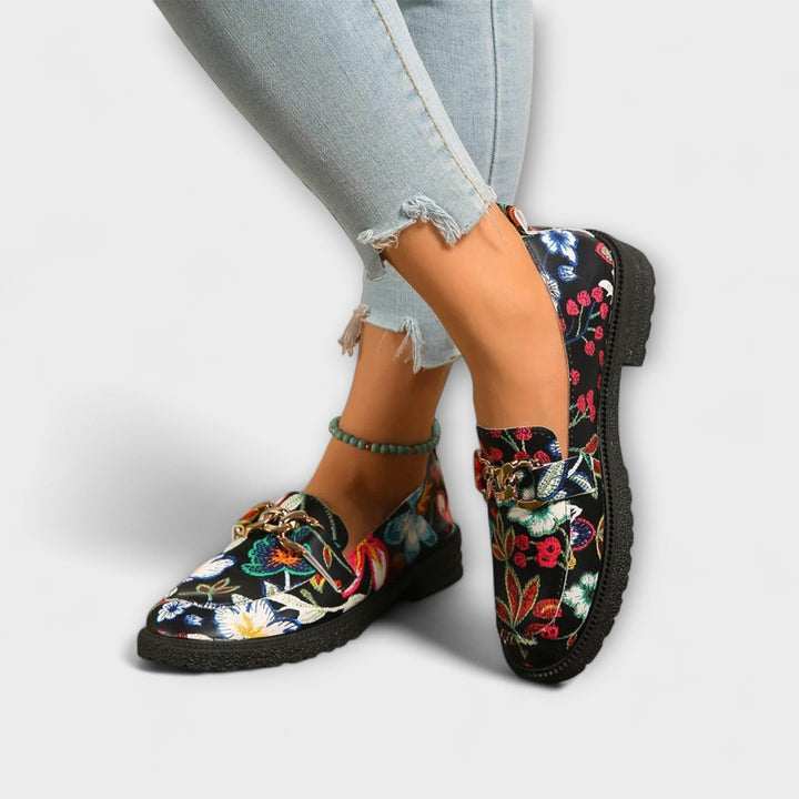 Orla – Floral Pattern Colorful Loafers