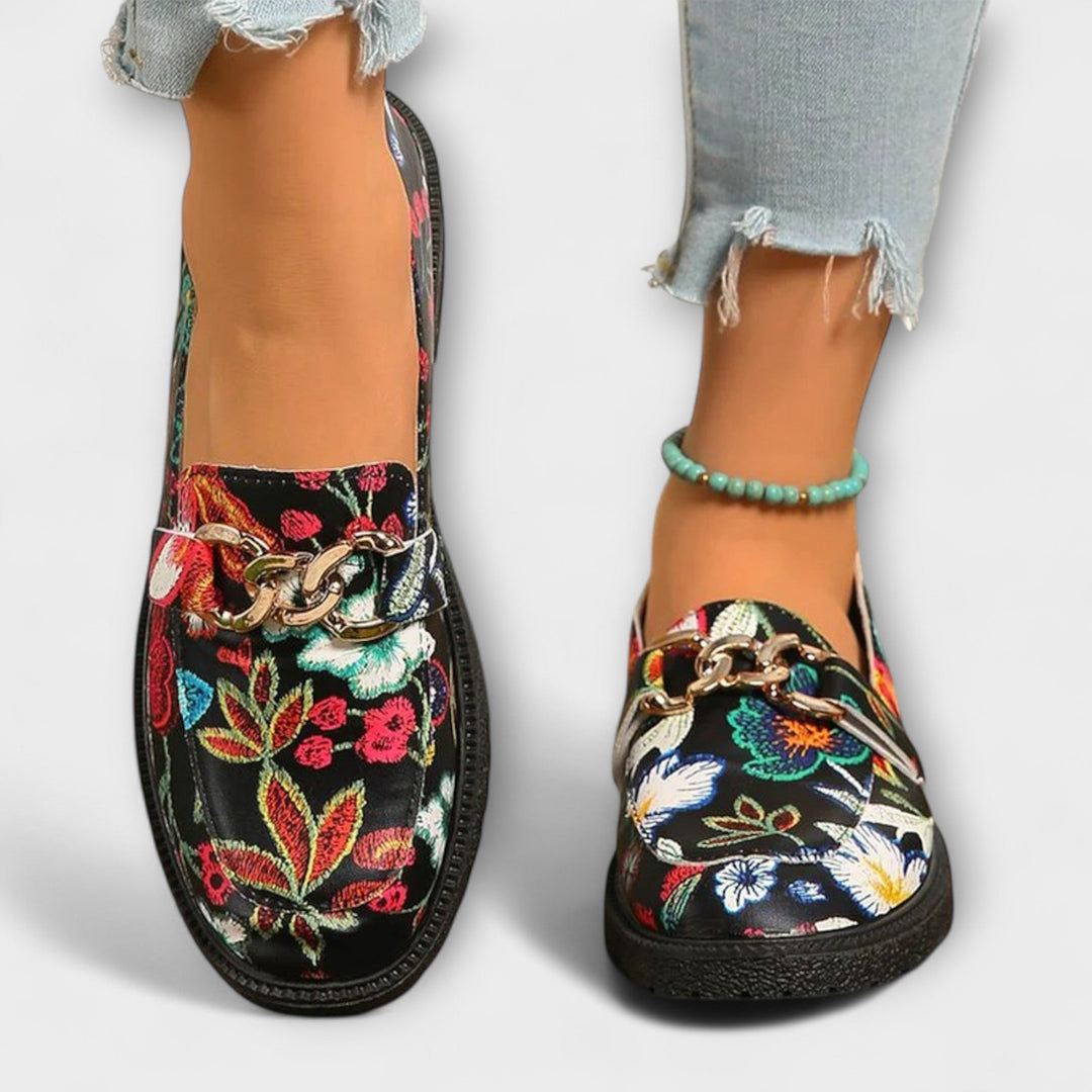 Orla – Floral Pattern Colorful Loafers