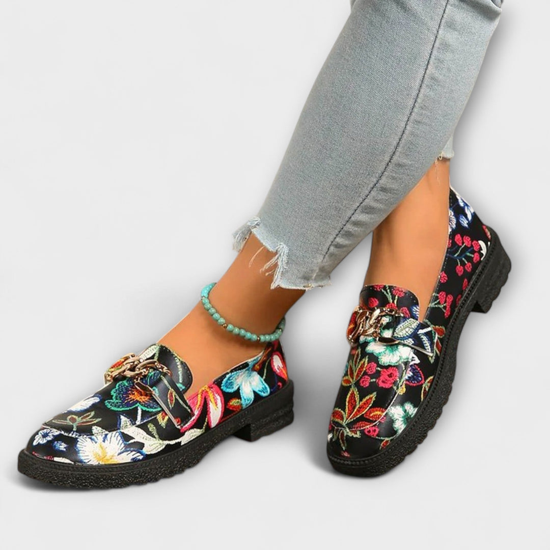 Orla – Floral Pattern Colorful Loafers