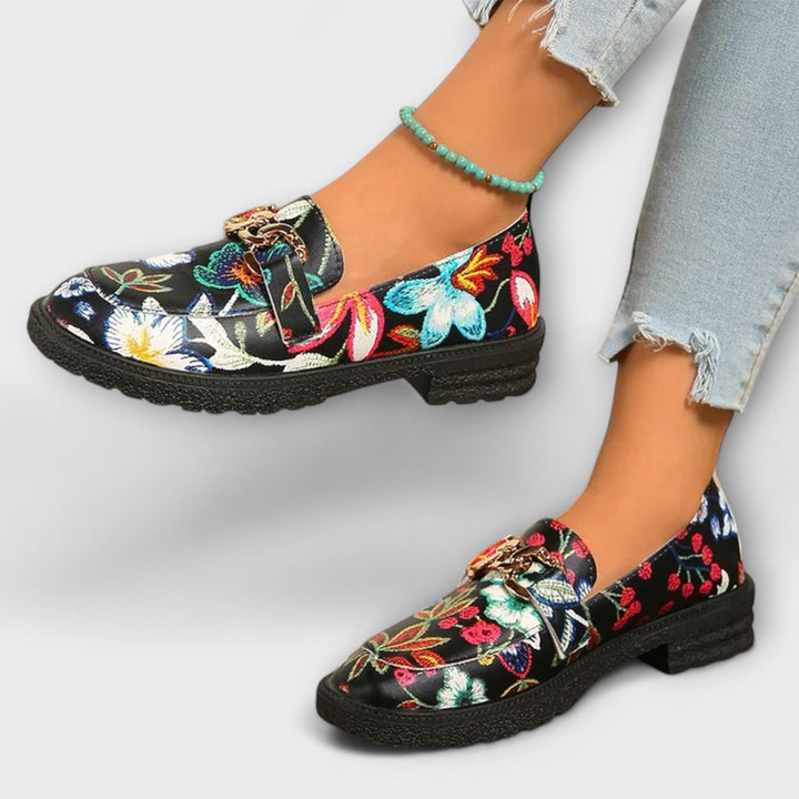 Orla – Floral Pattern Colorful Loafers