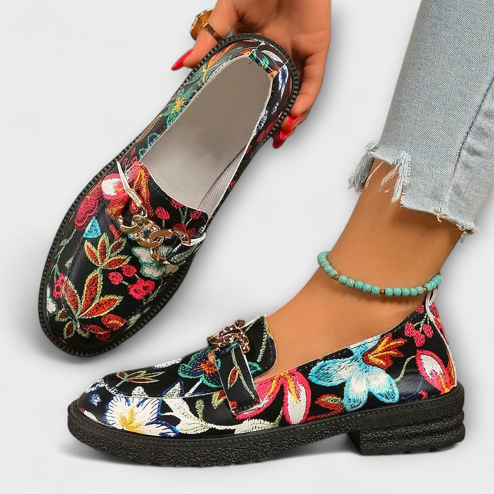 Orla – Floral Pattern Colorful Loafers