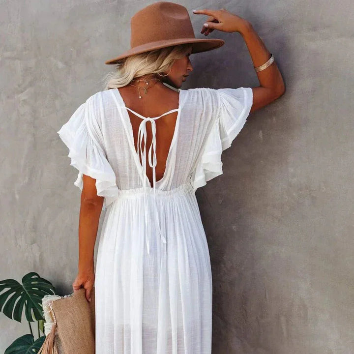 Lina™ | Maxi White Beach Dress