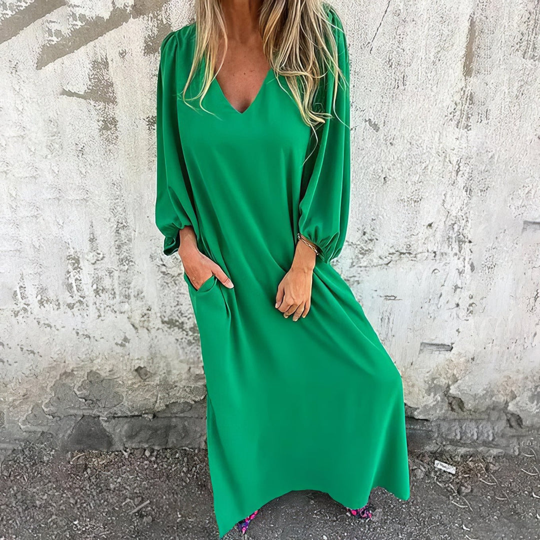 Lisana™ | Pocketed Boho Maxi Dress